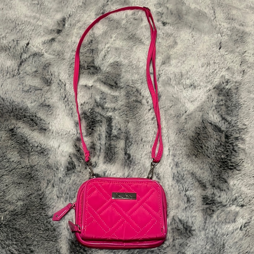 Vera Bradley Barbie Pink Wallet Crossbody/Wristlet - Convertible Style!